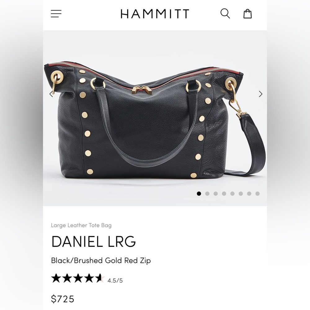 Hammit LA Daniel Large Leather Tote Bag- Brand New
